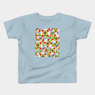 Avocado Pool Party Funny Pattern Kids T-Shirt